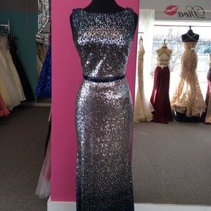 COPY - Silver and blue special occasion gown